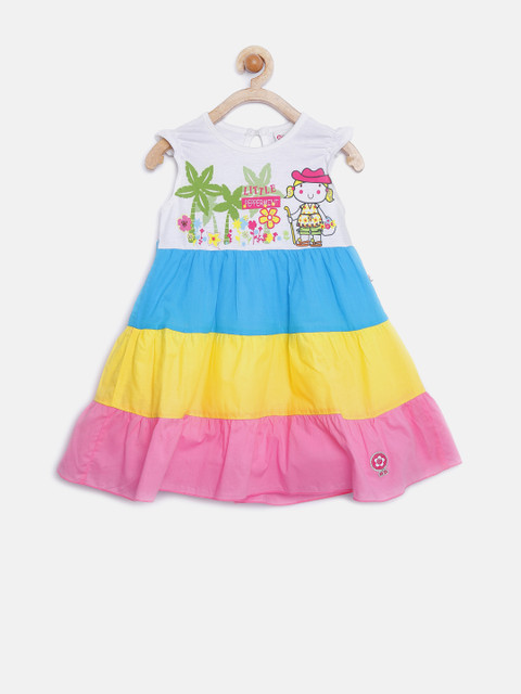 

Peppermint Girls Multicoloured Colourblocked A-Line Dress, Multi