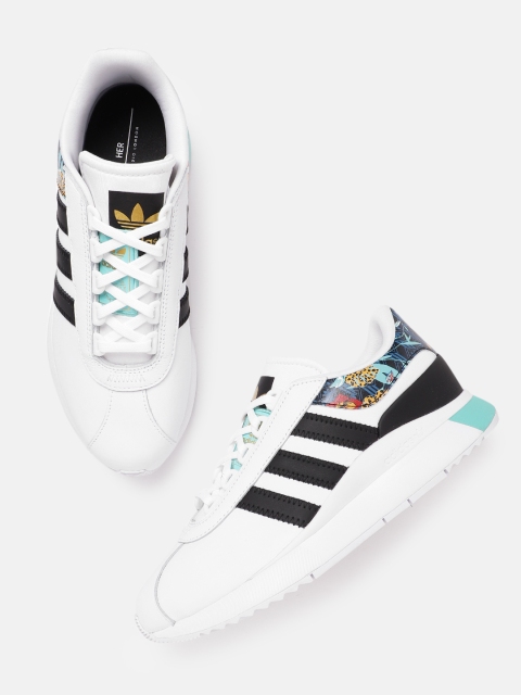 

ADIDAS Originals Women White & Black SL Leather Andridge Sneakers