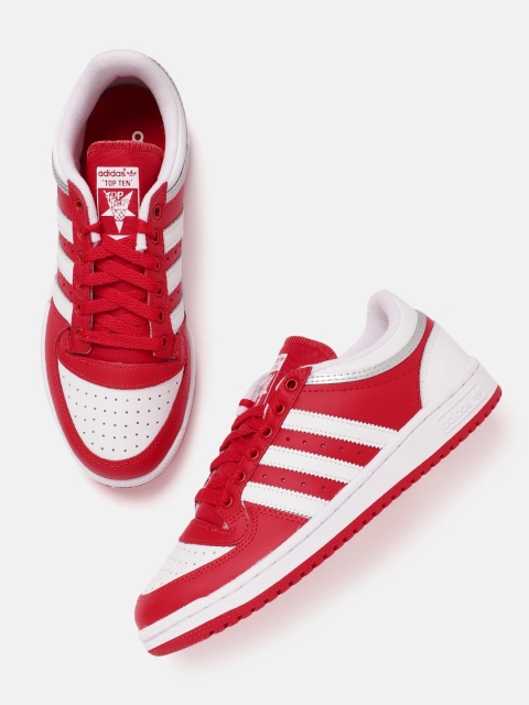 

ADIDAS Originals Men Red Colourblocked Leather Sneakers