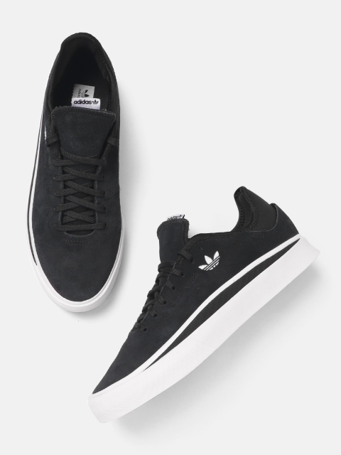 

ADIDAS Originals Unisex Black Solid Leather Sabalo Sneakers