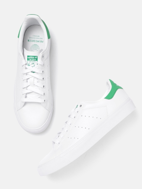 

ADIDAS Originals Men White Stan Smith Vulc Primegreen Perforated Sustainable Sneakers