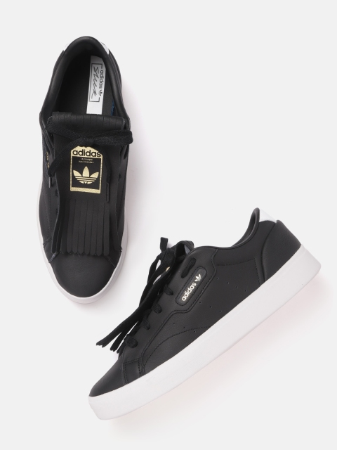 

ADIDAS Originals Women Black Perforated Leather Sleek Sneakers