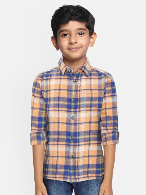 

Marks & Spencer Boys Blue Regular Fit Checked Pure Cotton Sustainable Flannel Shirt