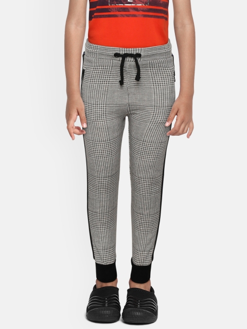 

Marks & Spencer Boys Off-White & Charcoal Grey Houndstooth Print Sustainable Joggers