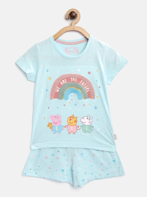 

Marks & Spencer Girls Blue Peppa Pig & Star Print Night suit