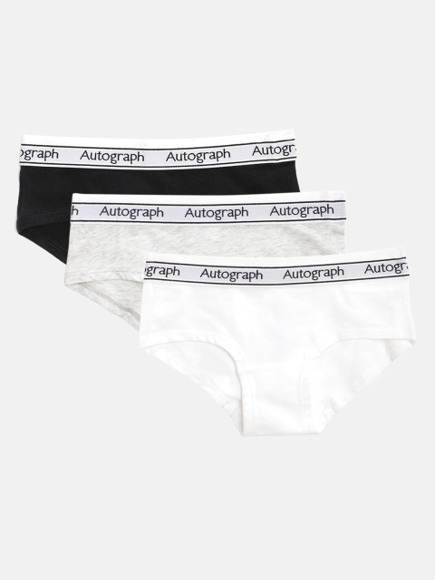 

Marks & Spencer Girls Pack of 3 Solid Briefs, Black