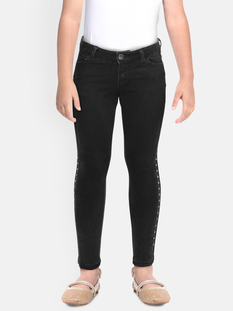 

Marks & Spencer Girls Black Super Skinny Fit Clean Look Sustainable Stretchable Jeans, Charcoal