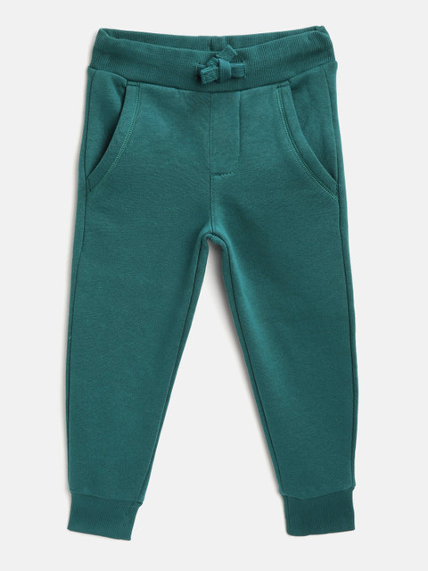 

Marks & Spencer Boys Green Solid Stretchable Sustainable Joggers