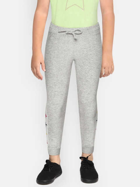 

Marks & Spencer Girls Grey Melange Solid Sustainable Joggers with Side Taping Detail