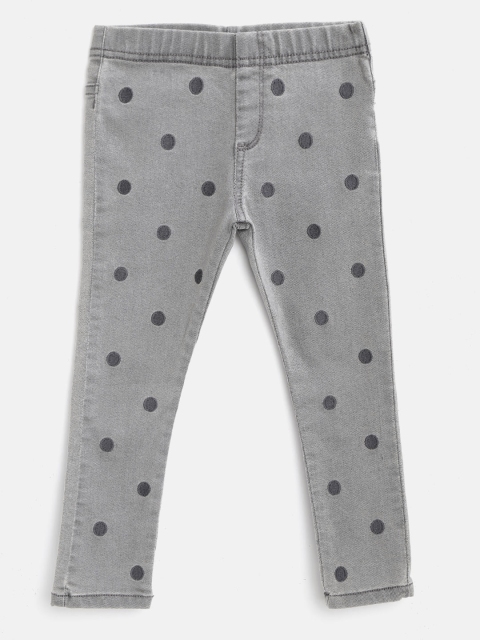 

Marks & Spencer Girls Charcoal Grey Washed & Polka Dot Embroidered Sustainable Jeggings