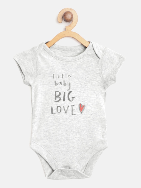 

Marks & Spencer Infant Kids Grey Melange Organic Cotton Printed Sustainable Bodysuit