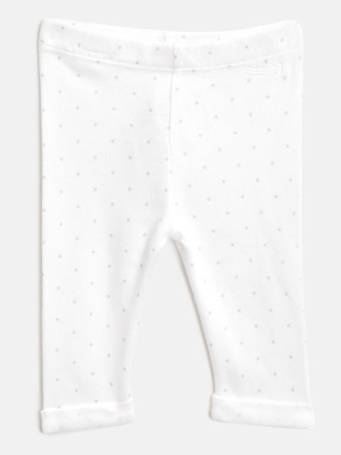 

Marks & Spencer Infant Girls White & Grey Stars Printed Leggings