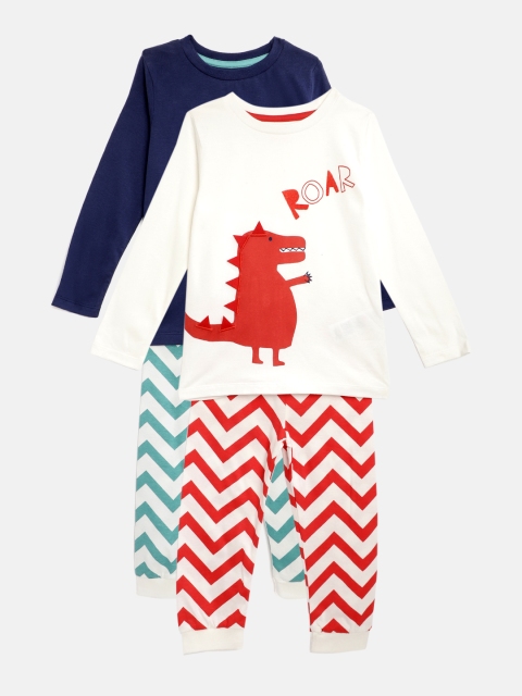 

Marks & Spencer Boys Pack of 2 Pure Cotton Printed Night Suits, White