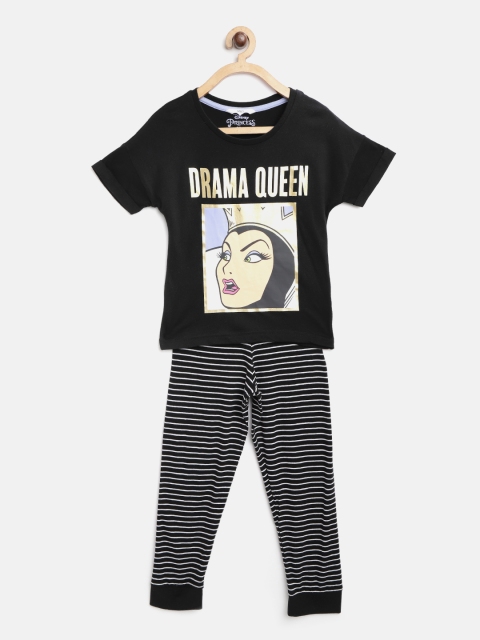 

Marks & Spencer Girls Black & White Disney Evil Queen Print Pure Cotton Night suit