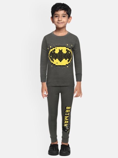 

Marks & Spencer Boys Charcoal Grey & Yellow Batman Print Pure Cotton Night suit