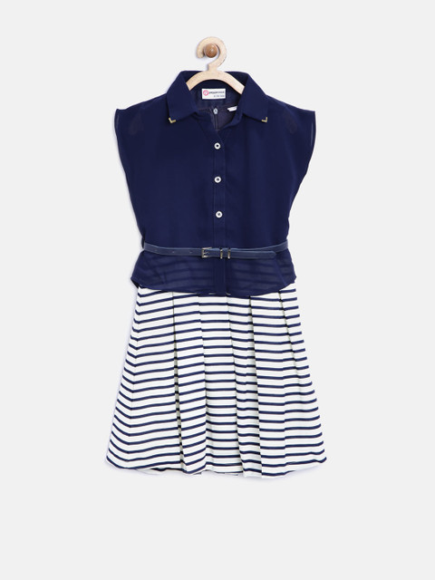 

Peppermint Girls Navy & Off-White Clothing Set, Navy blue