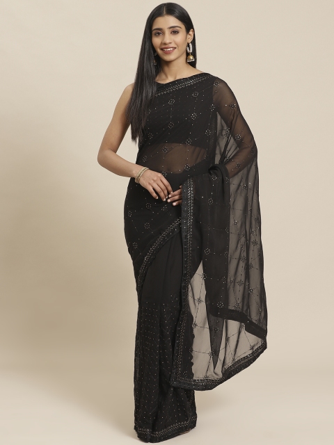 

Tikhi Imli Black Embellished Saree