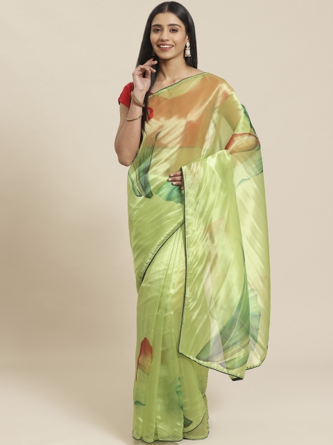 

Tikhi Imli Green Floral Print Saree