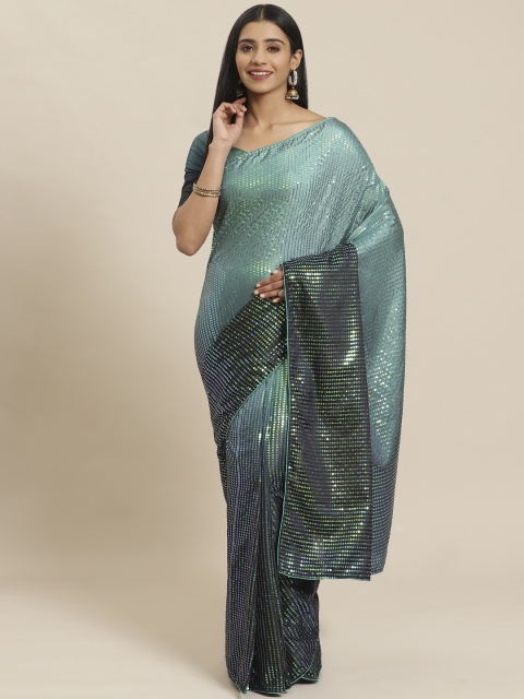 

Tikhi Imli Green Embellished Celebrity Saree