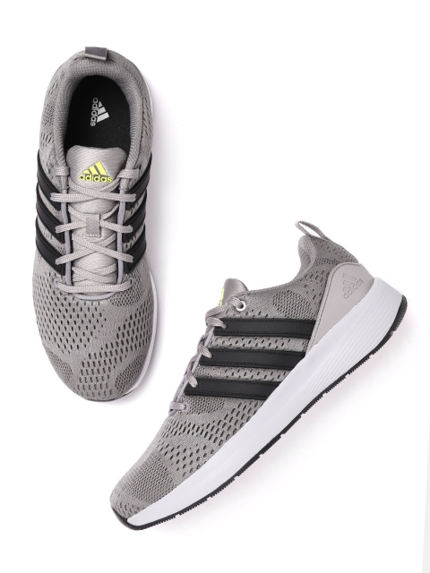

ADIDAS Men Grey & Black Adiwo Woven Design Running Shoes