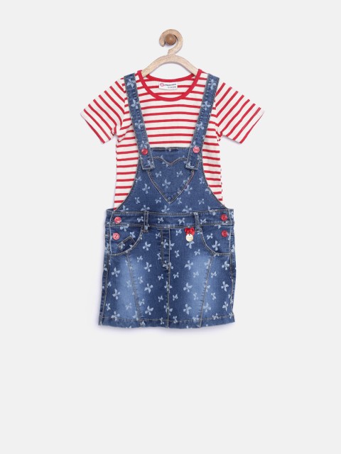 

Peppermint Gilrs Red & Blue Striped Clothing Set