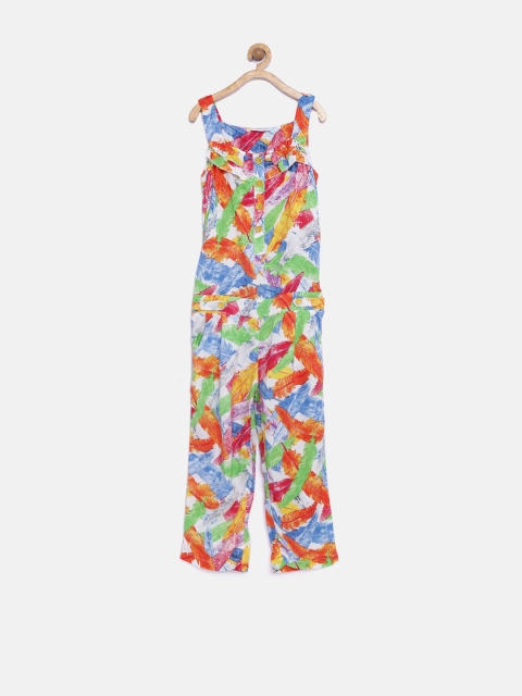 

Peppermint Girls Multicoloured Printed Jumpsuit, Multi