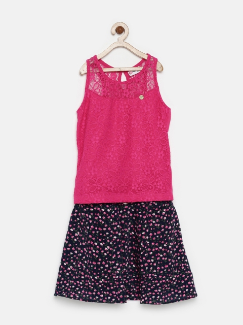 

Peppermint Girls Pink & Navy Clothing Set