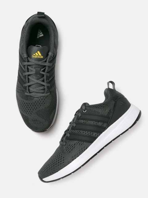 

ADIDAS Men Charcoal Grey Woven Design Adiwo Running Shoes