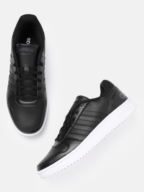 

ADIDAS Women Black Hoops 2.0 Basketball Inspired Sneakers