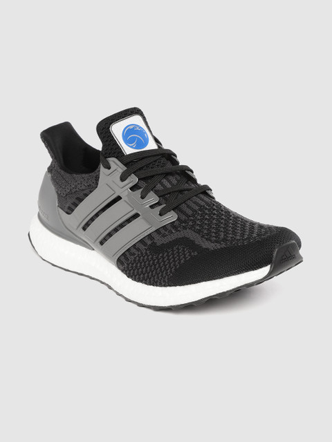 

ADIDAS Men Black & Grey Woven Design Ultraboost DNA Running Shoes