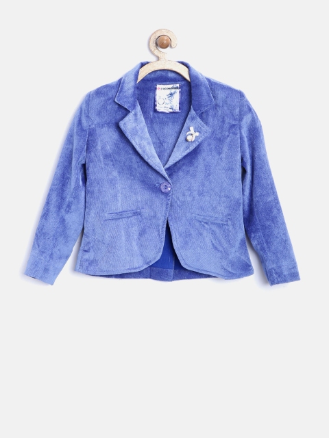 

Peppermint Girls Blue Corduroy Coat