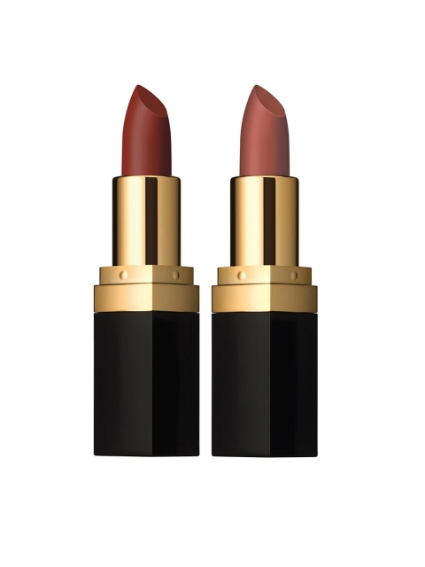 

Iba Set of 2 Pure Lips Long Stay Matte Sustainable Lipsticks- Mocha Shot M02 & Cinnamon Chai M15, Brown