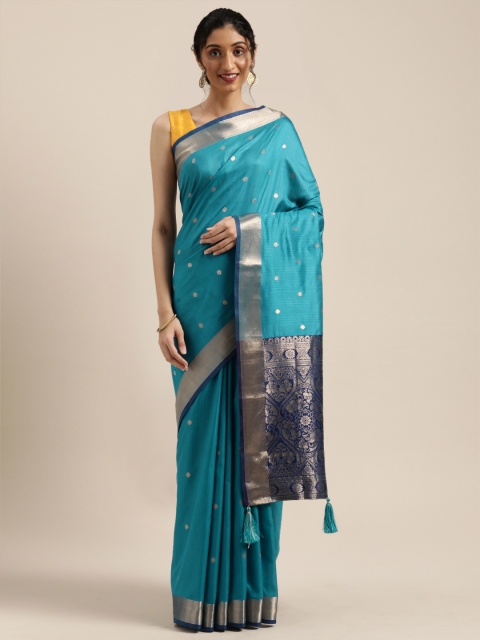 

Saree Swarg Blue Woven Design Banarasi Saree