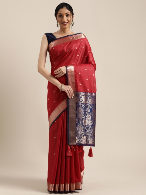 

Saree Swarg Red Woven Design Banarasi Saree
