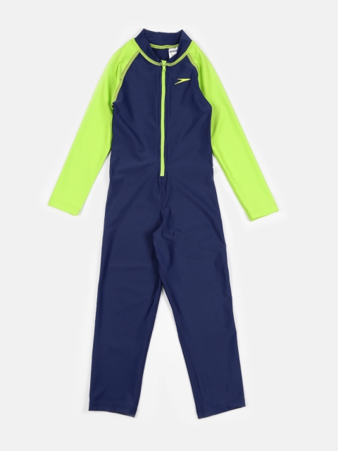 

Speedo Boys Green & Navy Colourblocked Bodysuit 804884A806