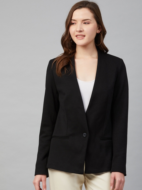 

Marks & Spencer Women Black Solid Slim Fit Single-Breasted Casual Blazer