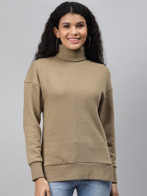 

Marks & Spencer Women Beige Solid Sweatshirt