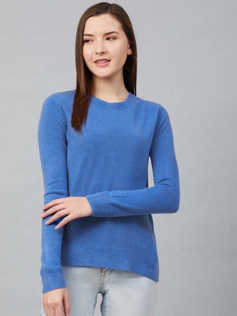 

Marks & Spencer Women Blue Solid Pullover