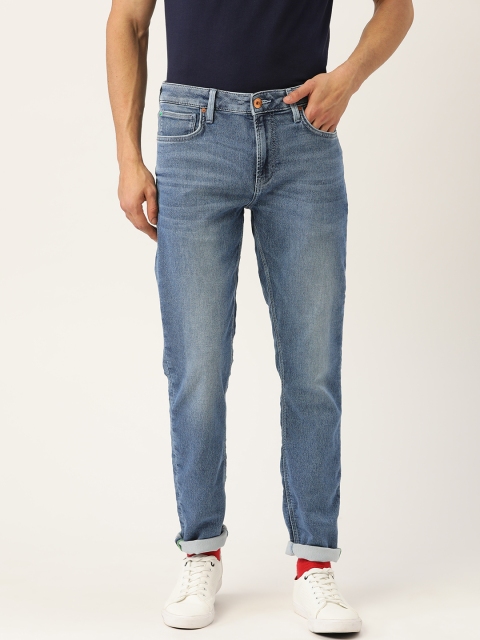 

United Colors of Benetton Men Blue Skinny Fit Mid-Rise Clean Look Stretchable Jeans