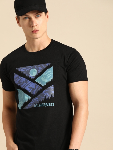 

Bewakoof Men Black Printed Round Neck T-shirt