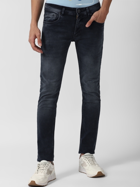 

Peter England Casuals Men Navy Blue Skinny Fit Mid-Rise Clean Look Jeans
