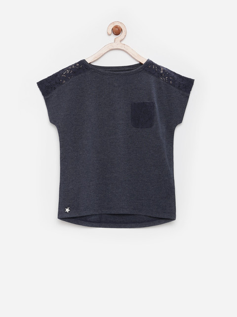 

Tommy Hilfiger Girls Navy T-shirt, Navy blue