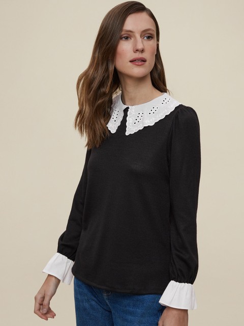 

DOROTHY PERKINS Women Black Solid Top
