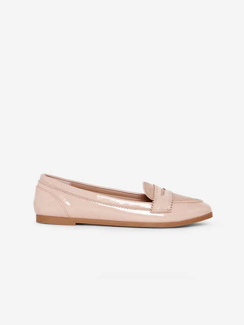 

DOROTHY PERKINS Women Peach-Coloured Solid Penny Loafers