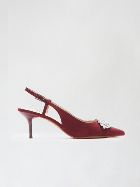 

DOROTHY PERKINS Women Maroon Embellished Pumps