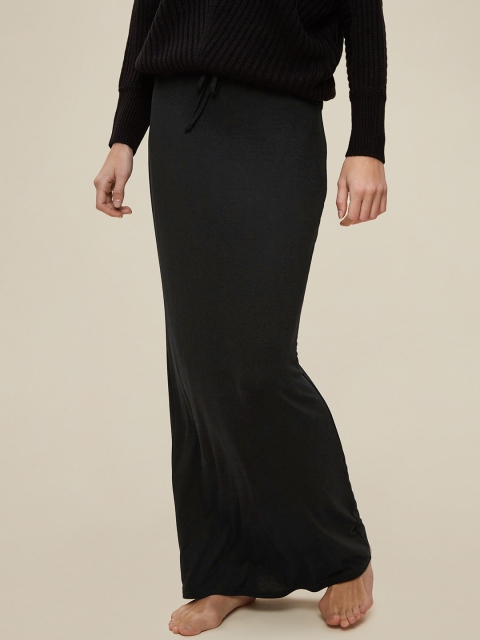 

DOROTHY PERKINS Women Black Solid Maxi Straight Lounge Skirt