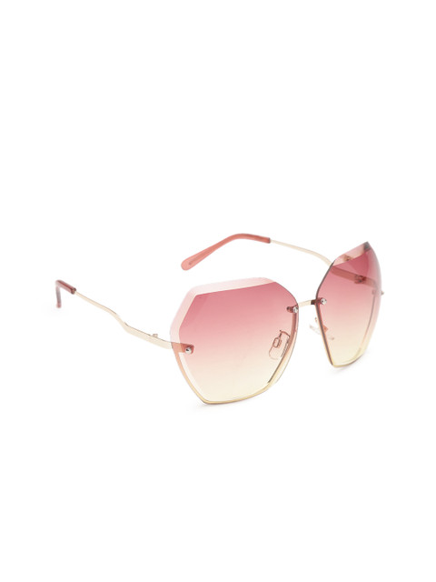 

Marks & Spencer Women Sun Smart Gradient Half Rim Oversized Sunglasses, Pink