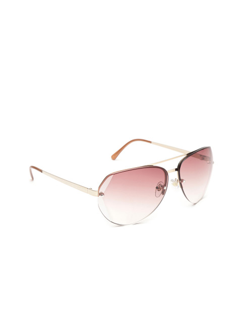 

Marks & Spencer Women Sun Smart Gradient Half Rim Aviator Sunglasses, Pink