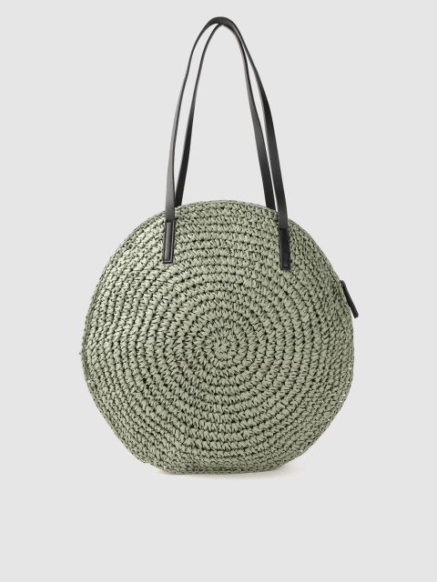 

Marks & Spencer Olive Green Basket Weave Patterned Shoulder Bag