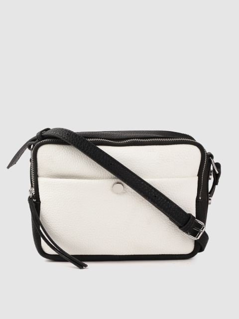 

Marks & Spencer White & Black Colourblocked Sustainable Sling Bag